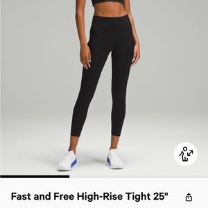 Lululemon Fast and Free High-Rise Tight 25”